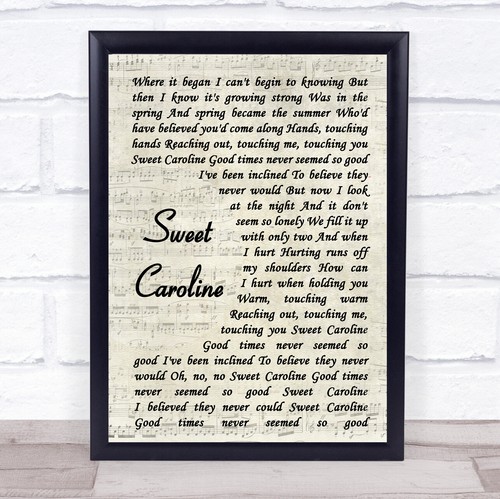 Sweet caroline vintage - sweet, script