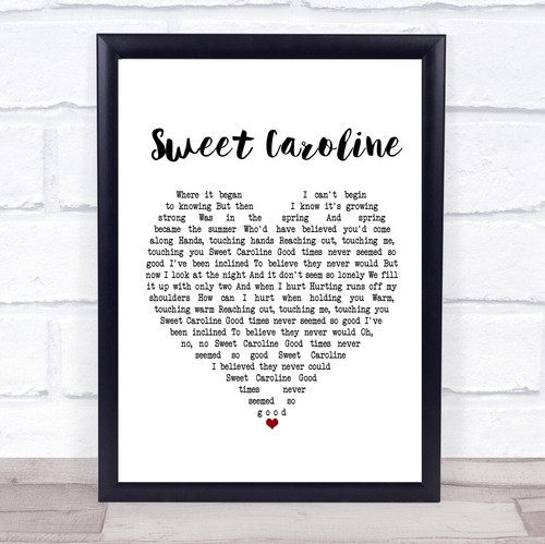 Sweet caroline white heart - sweet,