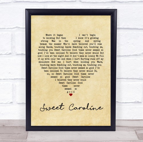 Sweet caroline vintage heart - vintage,